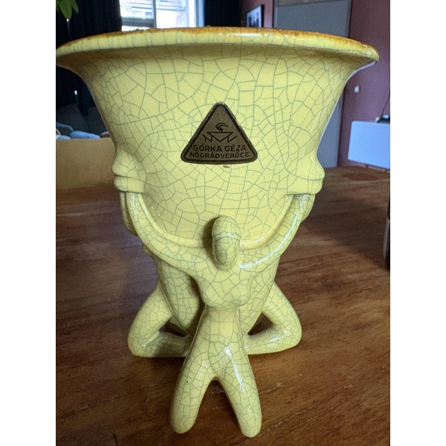 Vintage Ceramic Vase from Górka Géza, 1940s, in Very Good conditions. Designed 1920 to 1949 This piece has an attribution...