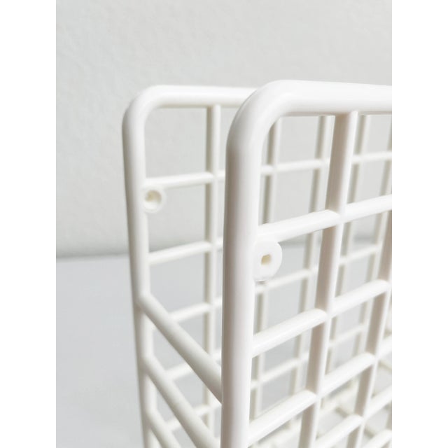Plastic 1983 Yaffa Office Organizer or Magazine Holder, White For Sale - Image 7 of 10