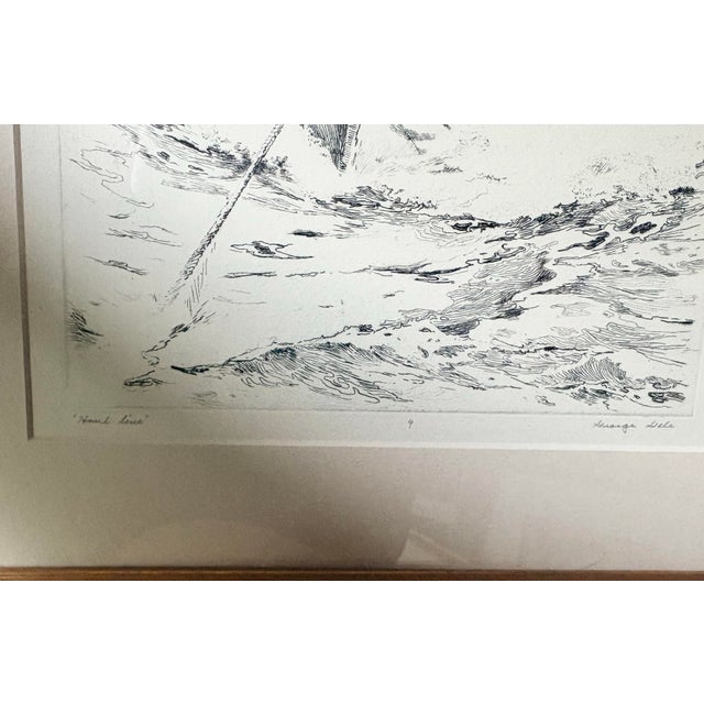 1930s George Gale Signed Original Maritime Etching “Haul Line” Framed, Circa 1930s For Sale - Image 5 of 9
