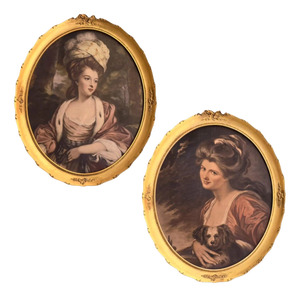 Sir Joshua Reynolds & George Romney, Lady Hamilton & Lady Somerset, 1700s, Lithographs, Set of 2