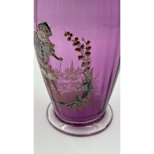 Antique Theodor Rössler "Color-Cake" Amethyst Art Glass Vase, C. 1920 For Sale - Image 4 of 8