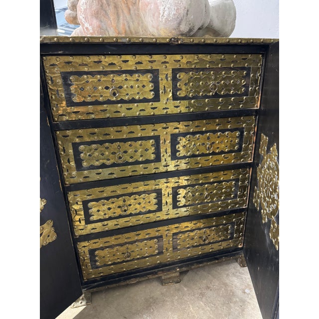 Italian Brass Cabinet For Sale - Image 4 of 5