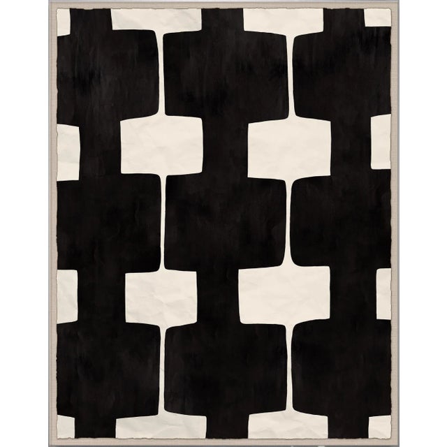 Black and White Abstract 4 Art Print in Acrylic Box Frame by Paule Marrot For Sale