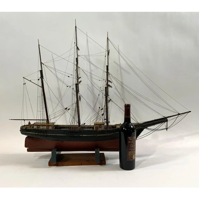 Antique Ship Model of American Bark For Sale - Image 9 of 12
