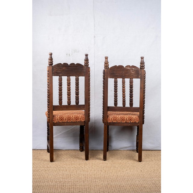 Pair of Antique Spanish Side Chairs For Sale - Image 9 of 9