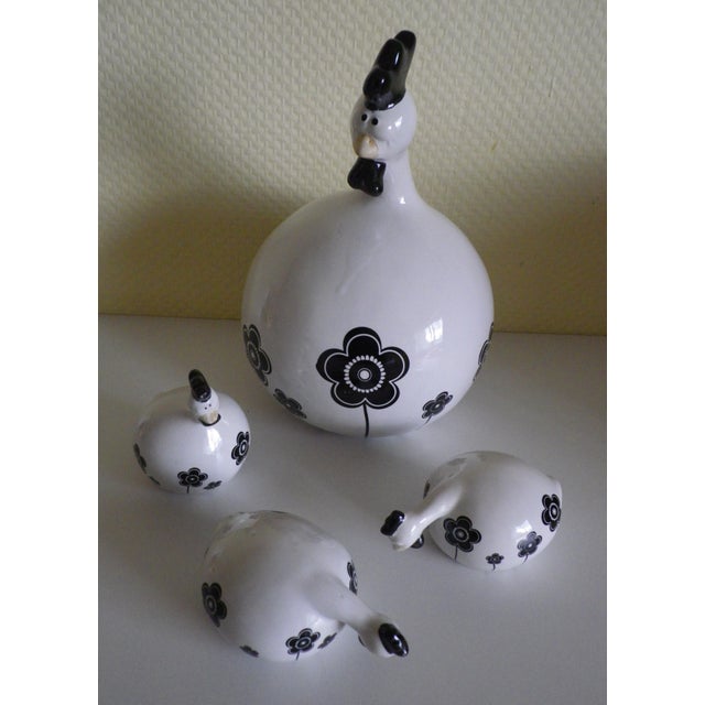 Scandinavian Style Minimalist Ceramic Hen and Chicks, 2000s, Set of 4 For Sale - Image 6 of 13