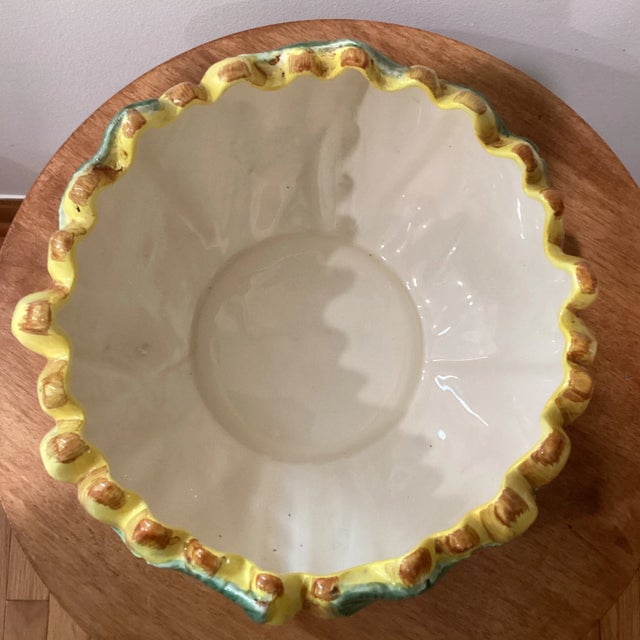 Mid 20th Century Ceramic Centerpiece Serving Banana Bowl Hand-Crafted Japan For Sale In Chicago - Image 6 of 11