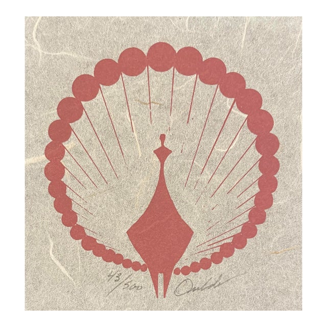 1970s James Omohundro Peacock Serigraph For Sale