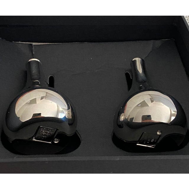 Dansk Nickel Plated Onion Tear Drop Shaped Tiny Taper Candle Holders