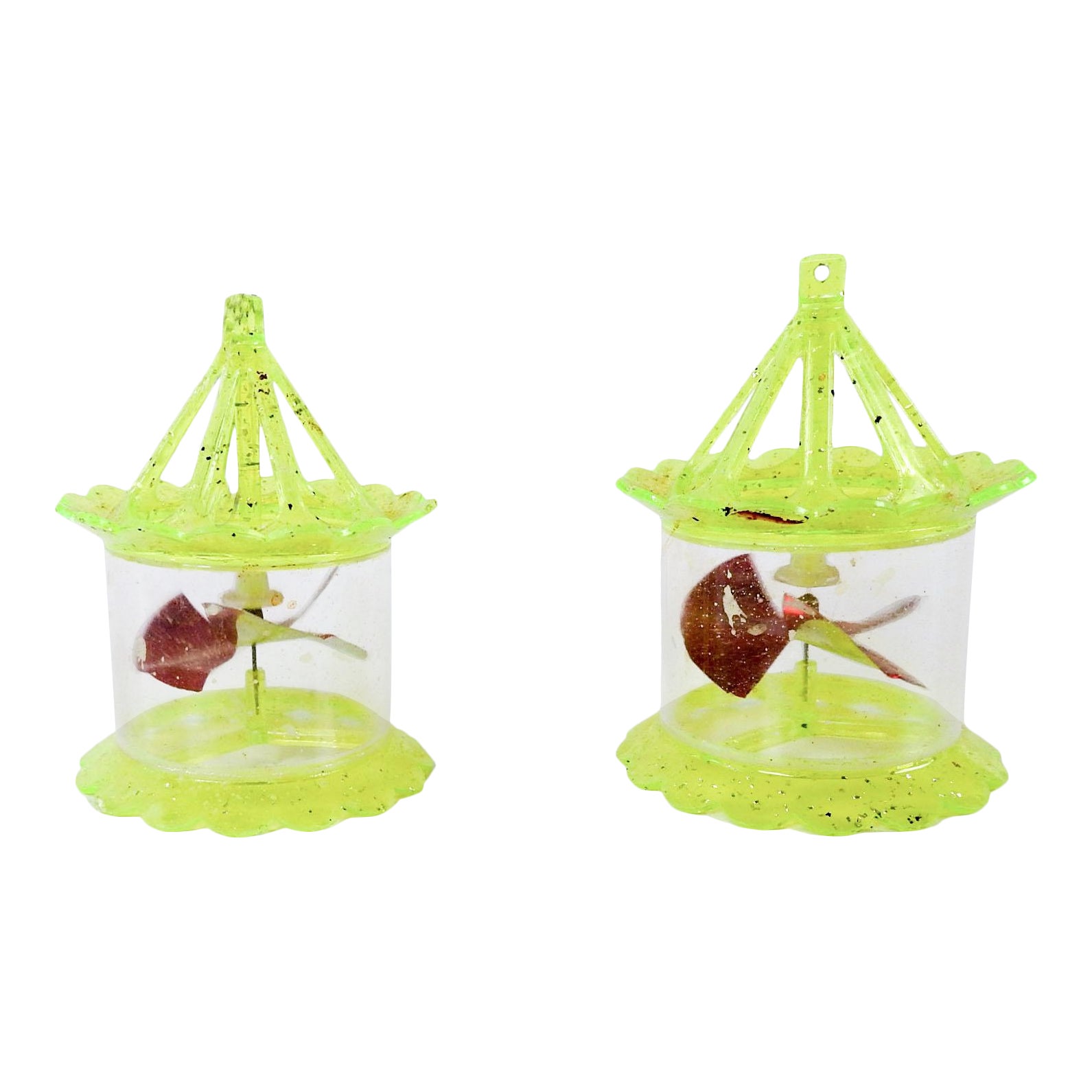 Mid Century Spinner Christmas Ornaments  a Pair  Chairish