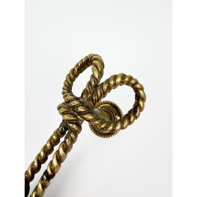 Mid-Century Italian Hollywood Regency Brass Handles or Wall Hooks, 1970s, Set of 2 For Sale - Image 14 of 17