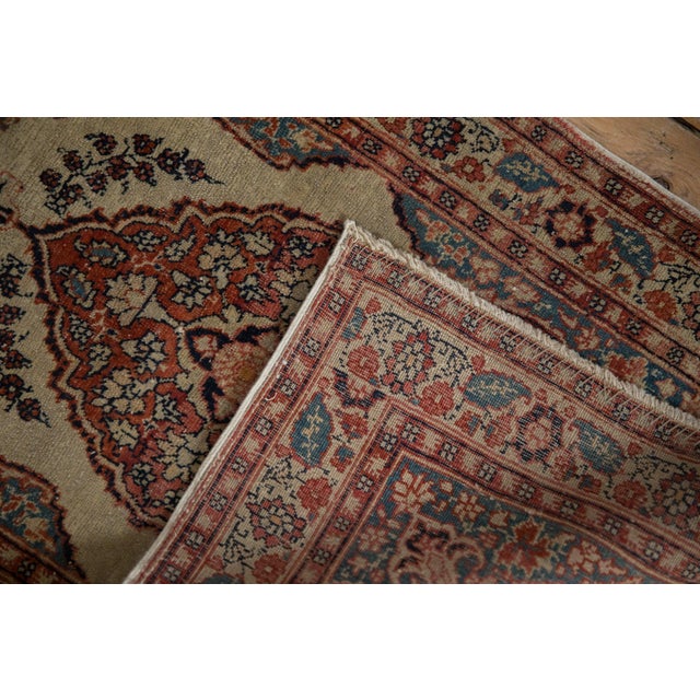 Sky Blue Antique Tabriz Rug Mat - 1'11" x 2'11" For Sale - Image 8 of 10