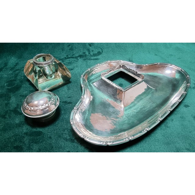 Antique Danish 830 Silver Writing Implement Set by Christian F. Heise for HCF, Set of 2 For Sale - Image 9 of 18