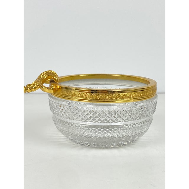 Louis XVI Ashtray in Crystal and Gilt Bronze, 1920s For Sale - Image 4 of 9