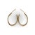 Modern Vintage 14k Gold Two-Toned Gold Oval Hoop Earrings, Pair For Sale - Image 3 of 8