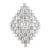 Art Deco Marquise Cubic Zircon Cluster Ring in 925 Sterling Silver- Size 8 For Sale