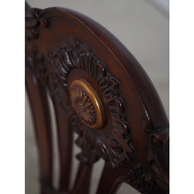 Pair of Maitland Smith Mahogany Dining Chairs For Sale - Image 9 of 18