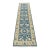 Oushak Runner 2’7” X 10′ Blue Wool Tribal Hand-Knotted Oriental Rug For Sale