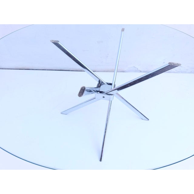 Space Age Coffee Table in Chrome and Glass, 1960s For Sale - Image 4 of 12