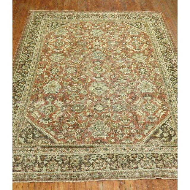 An early 20th Century Hand-Knotted One of a kind Rustic Persian Mahal Rug. This piece is a true antique, one of a kind rug...