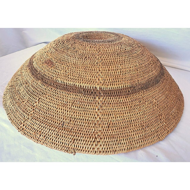 Vintage Native American Natural Fiber Woven Bowl/Basket From the Mid 20th Century For Sale - Image 12 of 14