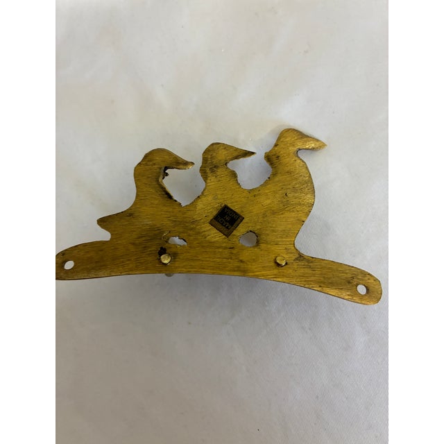 Metal Vintage Brass Three Ducks Wall Hook For Sale - Image 7 of 8