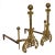 Decorative Vintage Neoclassical-Inspired Brass and Iron Andirons For Sale In New York - Image 6 of 8