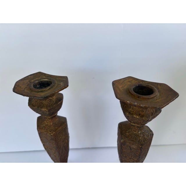 Antique E. & J. Bass Dutch Windmill & Figural Candlesticks, Pair For Sale - Image 4 of 12