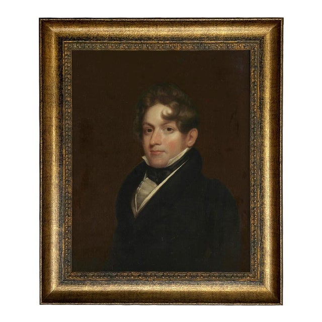 Captain Demaresque of Gloucester Framed Canvas Print, 16x20, Distressed Black and Gold Frame For Sale