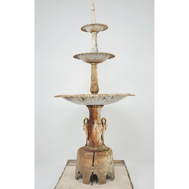Traditional Antique 1870s j.w. Fiske Cast Iron Garden Fountain For Sale - Image 3 of 16