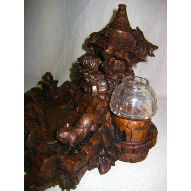 Black Forest Large Inkwell 19 Century For Sale - Image 13 of 14