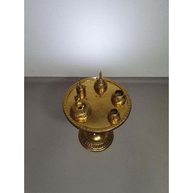 Art Nouveau Brass Smoke Table For Sale - Image 13 of 17