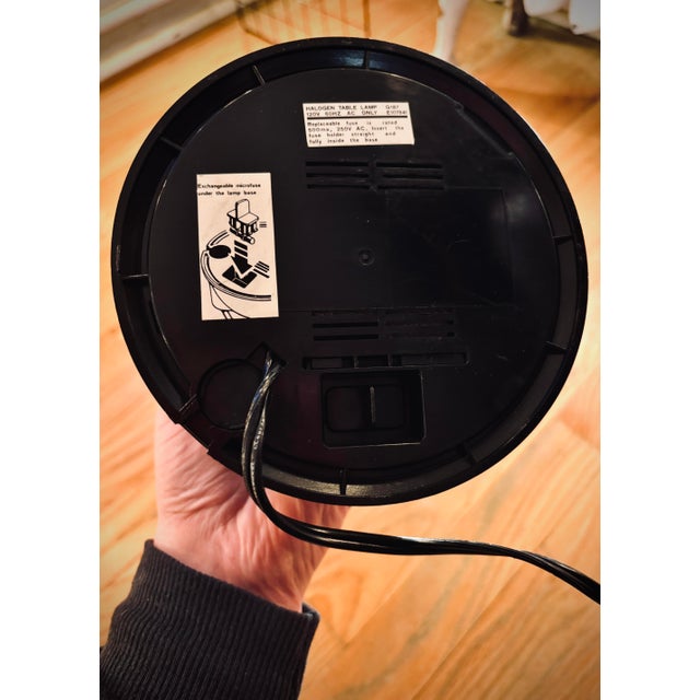 Vintage 90s Postmodern Gooseneck Desk Lamp - Black Space Age Task Light For Sale - Image 10 of 12