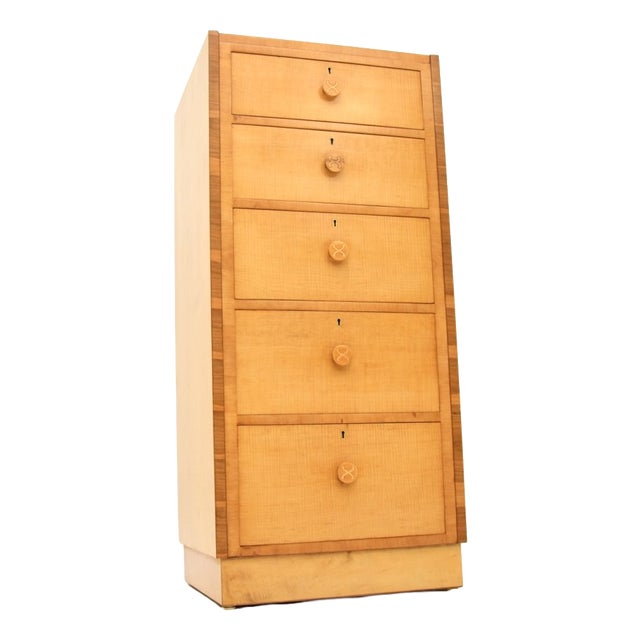 Art Deco Sycamore Chest of Drawers from Hille, 1920s For Sale