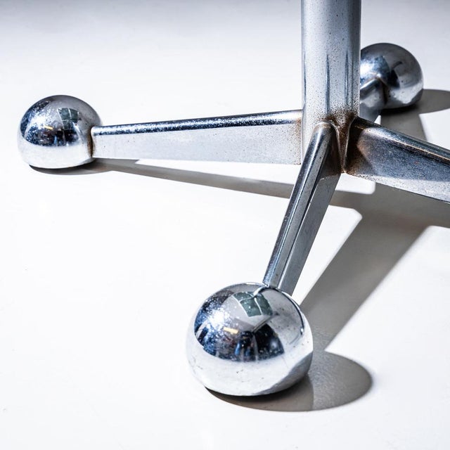 Metal Glass Table by Allegri Parma, Italy, 1960s For Sale - Image 7 of 9