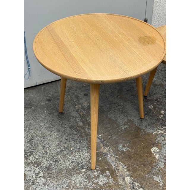 Wood Space Copenhagen for Mater Two Piece Side Tables, Set of Two For Sale - Image 7 of 12