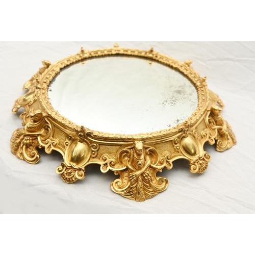 Rococo French Ormolu Mirrored Tray, 1880s For Sale - Image 4 of 10