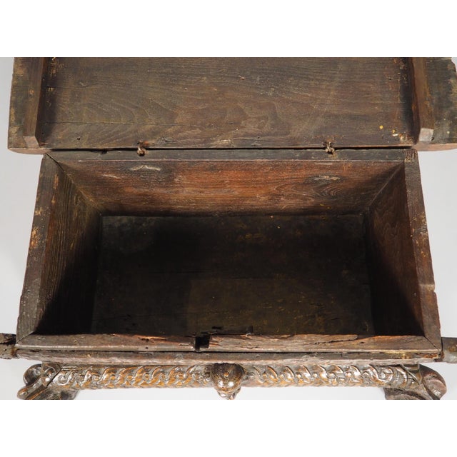 Circa 1700 Carved Chestnut Table Cassone From Northern Italy For Sale - Image 14 of 18