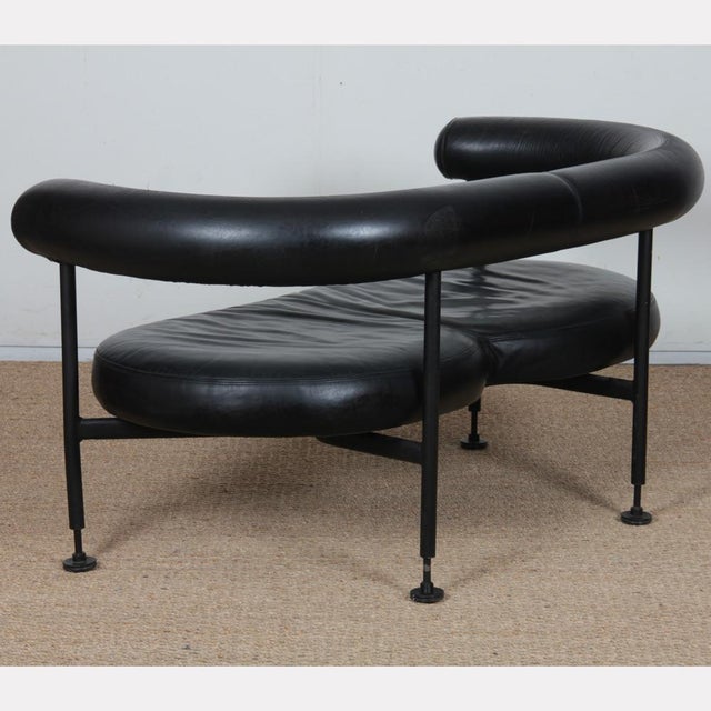 Animal Skin Two-Seater Leather Bench, 1980s For Sale - Image 7 of 8