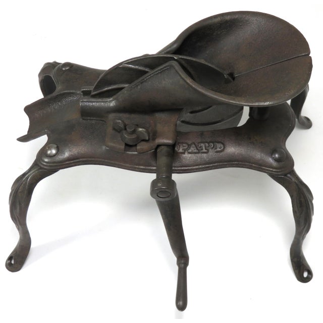 Patent 1866 Cast Iron Hand Crank Cherry Pitter Chairish