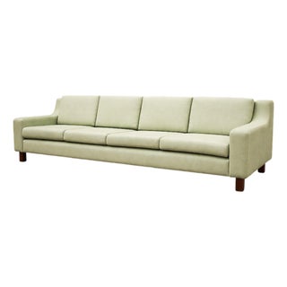 Sergio Rodrigues “Caola” Sofa in Brazilian Rosewood and Green Fabric, 1960s - Lot 125 For Sale
