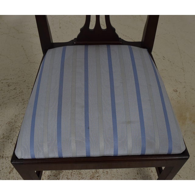 Set of 8 Stickley Mahogany Chippendale Dining Room Chairs For Sale - Image 10 of 11