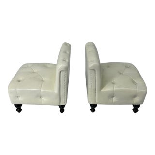 Tufted/Chesterfield Seat Bookends - A Pair For Sale