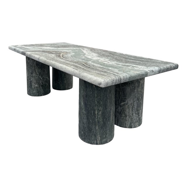 Green Marble Rectangle Coffee Table by My Habitat Design For Sale