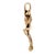 Modern 14k Yellow Gold Bold Figural Vintage Pendant For Sale - Image 3 of 5