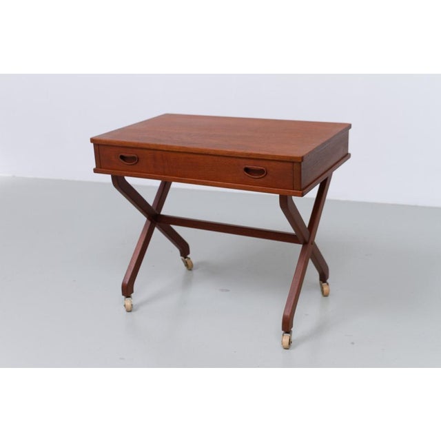 Danish Teak Side Table with Drawer, 1960s. For Sale - Image 13 of 18