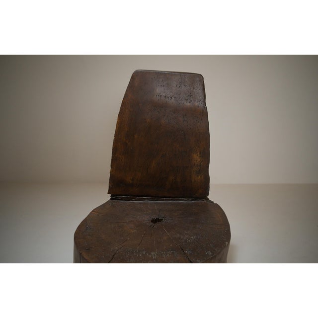 Vintage French Vernacular Monoxyl Chairs in Birch, 1960s, Set of 4 For Sale - Image 12 of 18