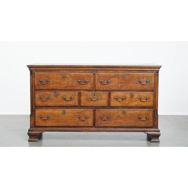 Offered is this insane, characterful antique 18th century English sideboard/ mule chest. This insane 18th century English...