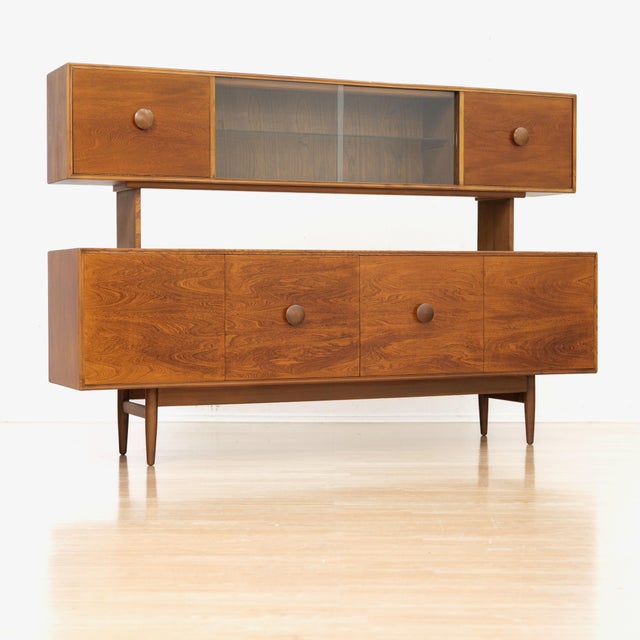Large Mid Century Credenza and Hutch For Sale - Image 13 of 15