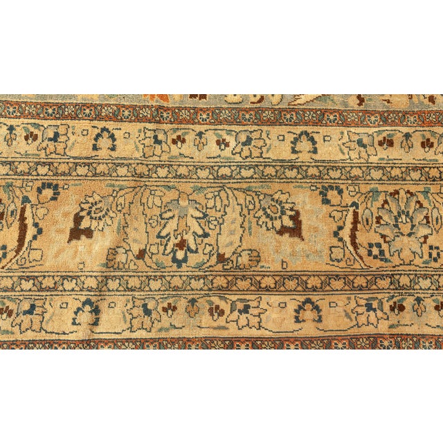 Fine Persian Khorassan Botanic Handmade Wool Carpet For Sale - Image 4 of 9